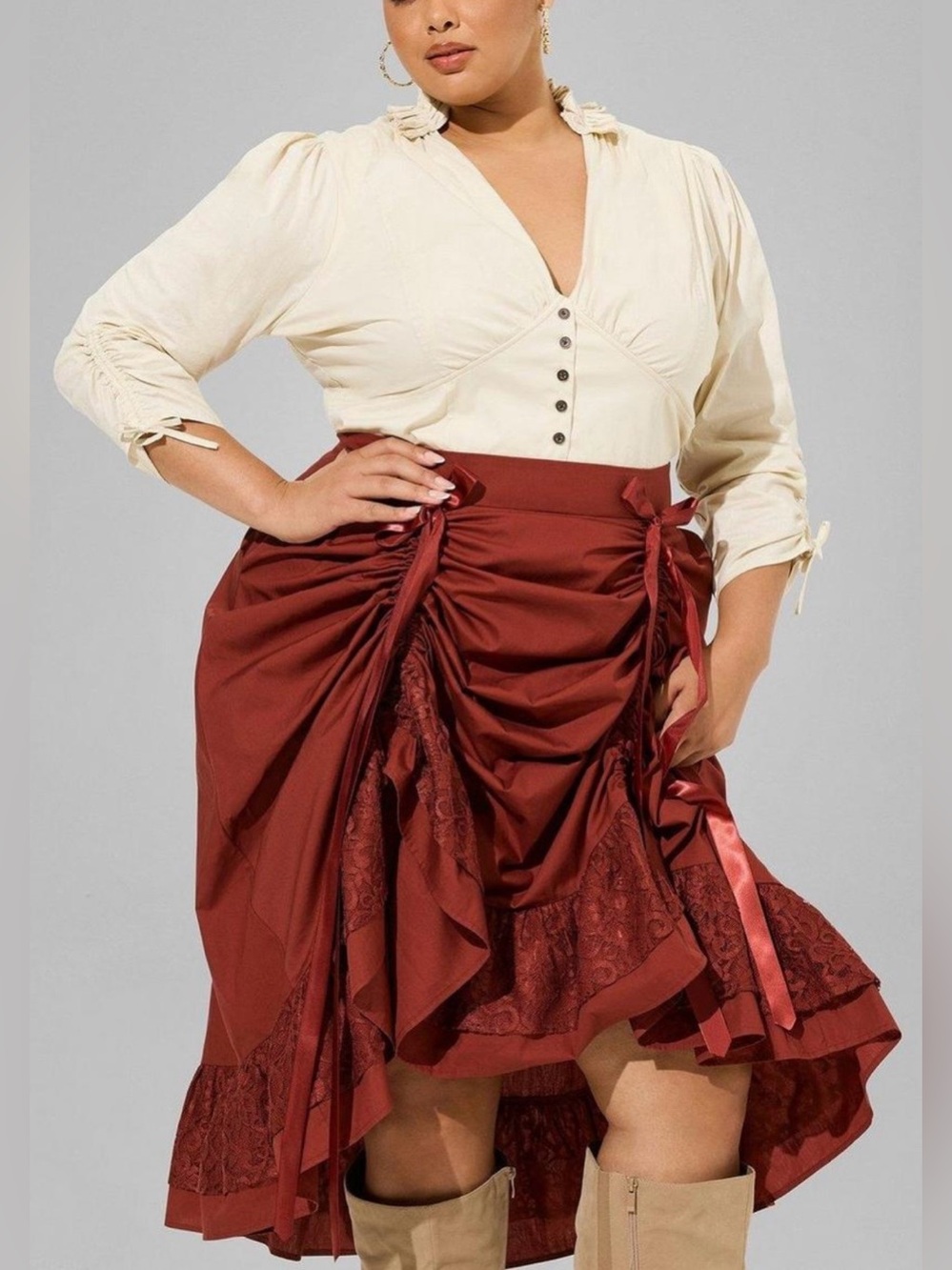 NWT TORRID SteamPunk Poplin Midi Dress 5X